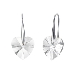 BAFFIN Drop Earrings Hanging Hearts Crystals From Swarovski For Women Party Hot Selling Silver Color Ear Jewelry Friends Gift