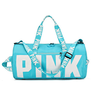 Women Pink Travel Bag Female Fitness Training Duffle Bag for Trip Large Capacity Waterproof Gym Sport Bag