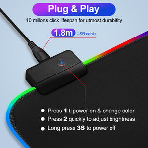 Mouse Pad Gaming Mouse Pad Large RGB Computer Mause Pad XXL Mousepad Gamer Keyboard Mause Carpet Desk Mat PC Game Mouse Pad
