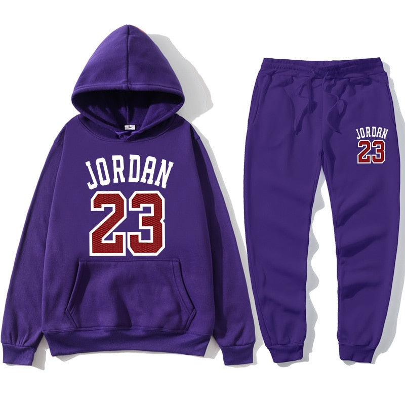 New 2020 hoodie suit basketball 23 track suit sweatshirt wool hooded suit + sweat pants jogging SUPZXU pullover 3XL