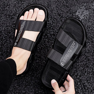 Summer Men Shoes Male Home Indoor Bathroom Slippers Lightweight Men's Slippers Teenager Black Beach Sandals Comfort Man Shoe L13