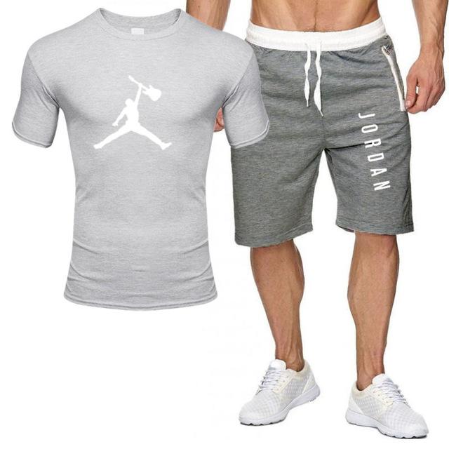 2piece set men outfits jordan 23 t-shirt shorts summer short set tracksuit men sport suit jogging sweatsuit basketball jersey