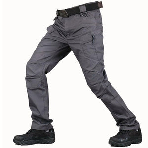 Pantalon tactique homme élasticité de poche Multiple ville pantalon militaire Sport urbain hommes mince gros noir Cargo pantalon moto 5XL