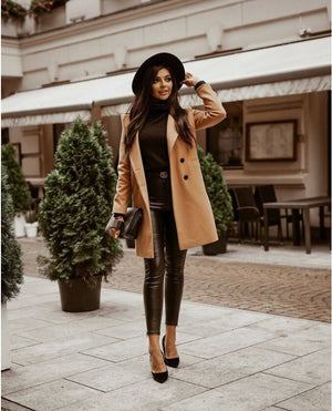 Autumn winter plus size buttons khaki black beige zaraing-style za 2020 women sheining vadiming women female jacket coat