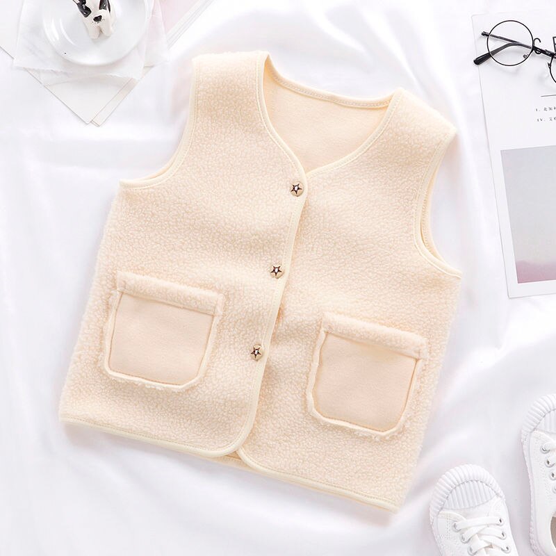 Gilet Double enfant bébé gilet fille et garçon gilet en peluche en automne et en hiver bébé fille vêtements d'hiver enfant en bas âge fille gilet
