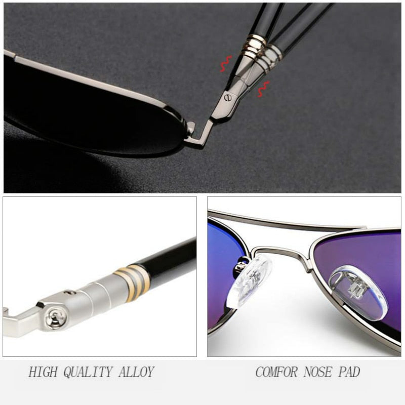 classiques polarisées Lunettes de soleil homme lunettes de conduite lunettes de soleil pilote noir marque concepteur mâle rétro lunette soleil pour hommes/femmes