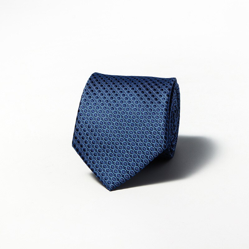 Luxury Fashion Striped Plaid Men's Tie Red Blue Grey Classic Neck Ties Leisure Business Wedding High Quality 8cm Silk Necktie