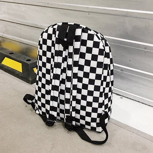 2020 Unisex Plaid Nylon Female Travel Daypack Laptop Backpack Book Schoolbags Feminina School Casual Rucksack Women Bag Rugzak