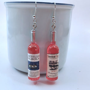 DIY Simulation Wine Bottle Dangle Earrings for women Cool Red,Yellow,Blue Wine Drop Earrings Wholesale Jewelry