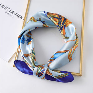Women Square Silk Scarf Chiffon Satin Lady Hair Neck Foulard  Scarves Shawl Wrap Female Bandana Head Kerchief Hijab Headband