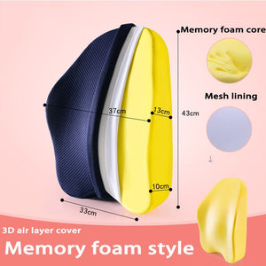 Memory Foam Seat Cushion Orthopedic Pillow Coccyx Office Chair Cushion Support Waist Back Cushion Car Seat Hip massage Pad Sets