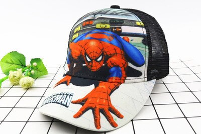 Anime Disney Marvel Frozen Mickey Mouse Kids Hat Boy Girl Travel Caps Spiderman Mickey Minnie Baby Caps Figure Gift Toys 2-8Y