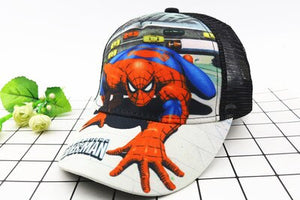 Anime Disney Marvel Frozen Mickey Mouse Kids Hat Boy Girl Travel Caps Spiderman Mickey Minnie Baby Caps Figure Gift Toys 2-8Y