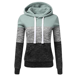 SHUJIN femmes sweats automne hiver sweats à capuche à manches longues à capuche dames fermeture éclair poche Patchwork sweat à capuche vêtements d'extérieur pour femmes