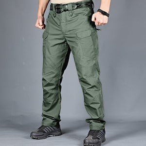 Pantalon tactique homme élasticité de poche Multiple ville pantalon militaire Sport urbain hommes mince gros noir Cargo pantalon moto 5XL