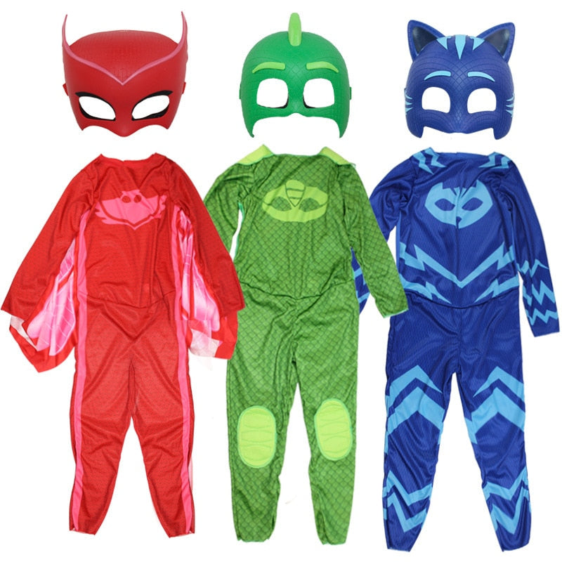 PJ masques Costume Cosplay vêtements Costume enfants jouets noël Halloween Pj masques Catboy Gekko Owlette fête d'anniversaire enfants cadeaux