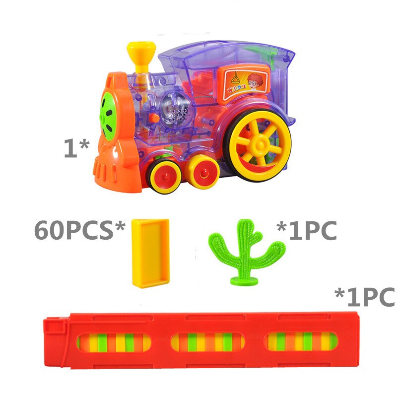 2020 Dominos Car Electric Model Juguetes Vehicle Educational Home Toys Blocks Train Domino Game for Children Boy Girl