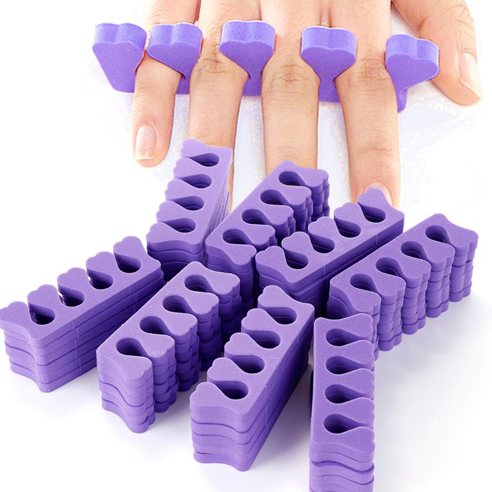 50/100pcs Pack Toes Separators Nail Art Soft Sponge Fingers Separators UV Gel Polish Beauty Manicure Pedicure Tools