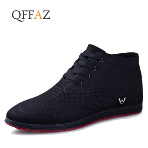 QFFAZ haut hommes chaussures respirant hommes chaussures décontractées à lacets baskets chaussures 2020 mode chaussures plates Zapatillas Hombre