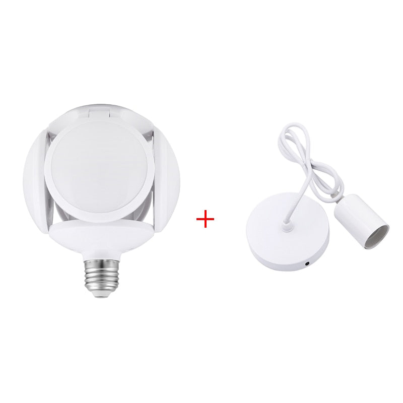 Led Bulb E27 30/45/60W Led Lamp Ceiling Fan Lampada Led Light 220V Foldable Fan Blade Angle Adjustable for Home Garage Lighting