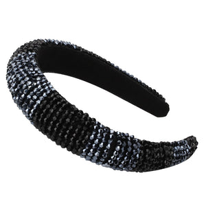 CN Baroque Full Crystal Hair Bands For Women Luxury Padded Diamond Headband Hair Hoop Christmas Gifts Christmas Hair Accessories