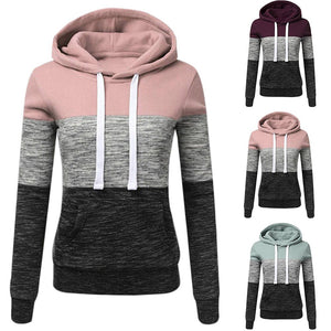 SHUJIN femmes sweats automne hiver sweats à capuche à manches longues à capuche dames fermeture éclair poche Patchwork sweat à capuche vêtements d'extérieur pour femmes