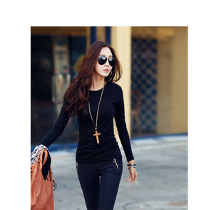 New Autumn Sweater Women Long Sleeve Plus Velvet Women Casual Bottoming Shirt Women Pullover Sweater Pull Femme Sweatershirt