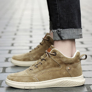 Men Shoes fashion Genuine Leather Loafers Breathable Autumn lace up comfortable Casual Shoes Outdoor Men Sneakers shoes o4
