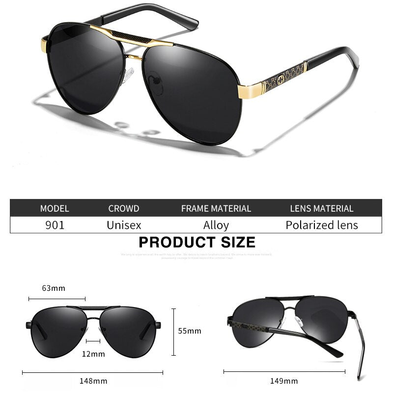 Gafas De Sol, lunettes polarisées 2020 | Pour la conduite en plein air, lunettes De soleil à monture métallique