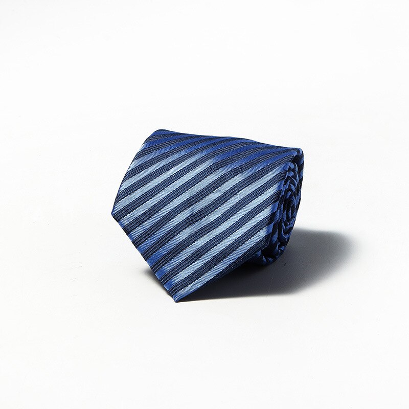 Luxury Fashion Striped Plaid Men's Tie Red Blue Grey Classic Neck Ties Leisure Business Wedding High Quality 8cm Silk Necktie