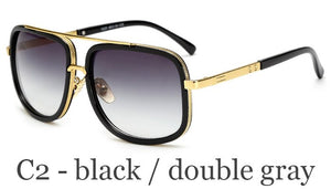 Lunettes de soleil rétro de haute qualité | Grand cadre pour hommes, lunettes de conduite carrées pour femmes, lunettes de soleil 12 couleurs Gafas, nouvelle mode 2019