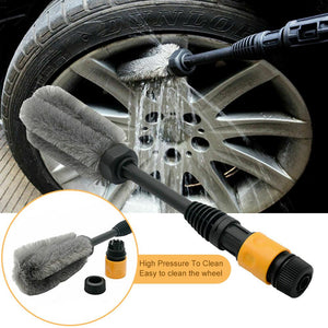 15'' Car Wheel Cleaning Brush Tire Washing Clean Tyre Alloy Soft Bristle Cleaner Super Soft Durable Practical Car Accessories