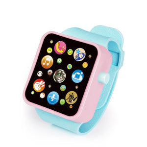 Nouveau 6 couleur multifonctionnel écran tactile simulé montre enfant en bas âge enfants en plastique montre numérique analogique montre intelligente éducation jouet