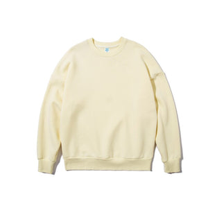 INFLATION 2020 Winter Men Thick Fleece Sweatshirt Unsex Hip Hop Multi-color Sweatshirt Men Solid Basic Winter Sweatshirts 166W17