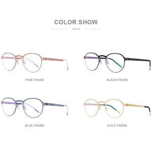 FONEX Alloy Glasses Frame Women 2020 New Round Optical Myopia Prescription Eyeglasses Frames Men Korean Screwless Eyewear 994