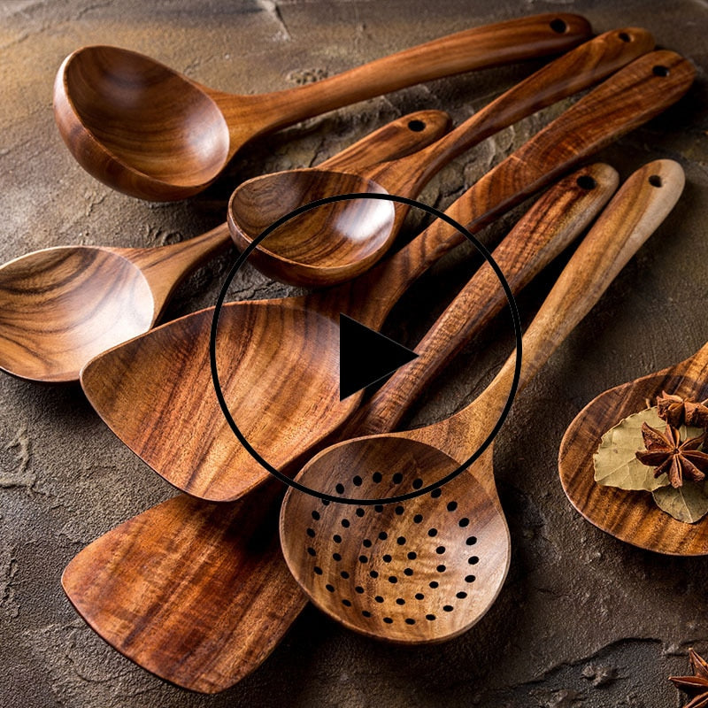 Wooden kitchen tool kit