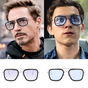 Lunettes de soleil Design de marque pour hommes | Lunettes de soleil Style de luxe Avengers Tony Stark Flight, lunettes de soleil rétro pour femmes, Oculos rétro hommes 3