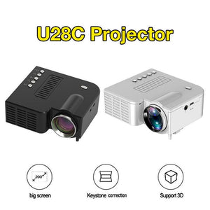 Mini Portable famille LED Micro téléphone Portable vidéoprojecteur Home cinéma + 16:9 Polyester Spandex doux projecteur film écran