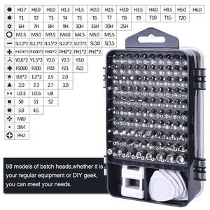 KINDLOV 112 in 1 Screwdriver Set of Screw Driver Bit Set Multi-function Precision Mobile Phone Repair Device Hand Tools Torx Hex