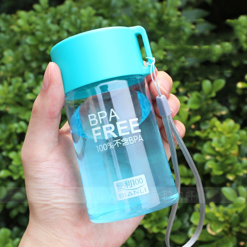 Portable Water Bottle Bpa Free Plastic Juice Water Cup Kids Adults Sport Camping Travel Water Bottles 150 ML Botellas Para Agua