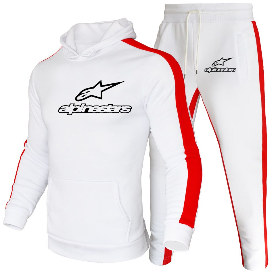 Alpinestars Men Hoodies Set Fashion 2020 Autumn Brand Casual Tracksuit Mens Set Sports Two Piece Patchwork Hoodie Pant Male Suit