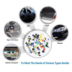 100Pcs Clips for car Fastener Screws Bumper Interior Decoration Auto Plastic Random Mixing Universal Plastic