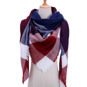 Designer 2020 knitted spring winter women scarf plaid warm cashmere scarves shawls luxury brand neck bandana pashmina lady wrap