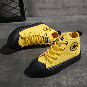 Kids Shoes High Top Canvas Shoes Baby Girls Boys Shoes Non-slip Rubber Sole Basketball Shoes Girls Children's Shoes Sneakers