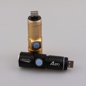 Mini USB XPE Q5LED Flashlight Torch Outdoor Camping Light Rechargeable Waterproof Zoomable Lamp Bicycle 3 Mode Handy Flash Light