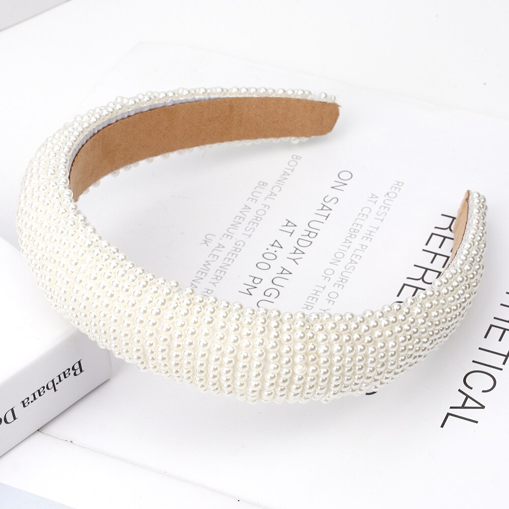 CN Baroque Full Crystal Hair Bands For Women Luxury Padded Diamond Headband Hair Hoop Christmas Gifts Christmas Hair Accessories