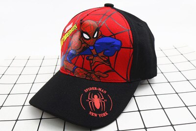 Anime Disney Marvel Frozen Mickey Mouse Kids Hat Boy Girl Travel Caps Spiderman Mickey Minnie Baby Caps Figure Gift Toys 2-8Y