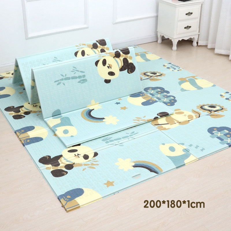 Hipac 200*180cm Baby Play Mat Xpe Foldable With Bag Educational Children's Carpet Kids Rug Activitys Games Toys for Fence Track