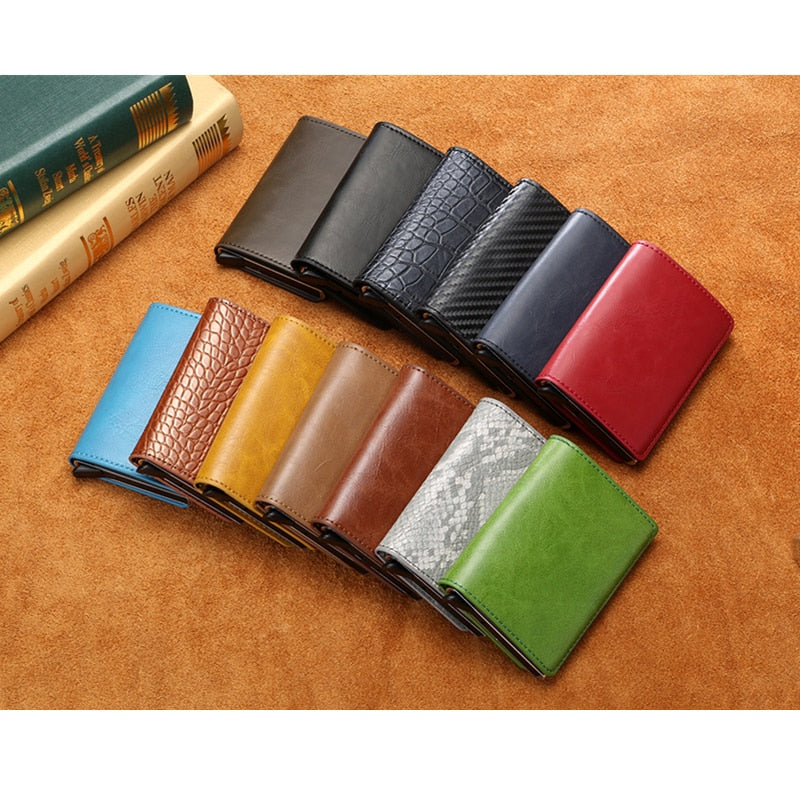 Aluminum Metal Credit Business Mini Card Wallet 2020 Dropshipping Man Women Smart Wallet Business Card Holder Hasp Rfid Wallet