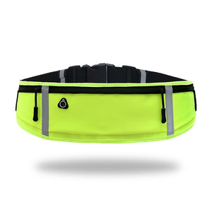 Reflective Unisex Running Belt Bag Sport Waist Band Bag Pack Travel Jogging Waist Pack Gym Fitness Bag for 6.5 Inch Phone Holder